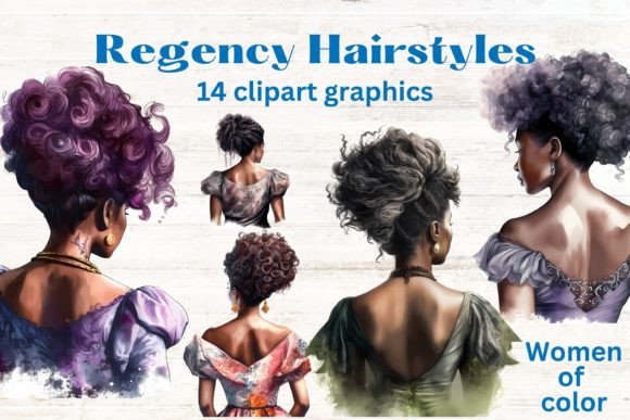 Download Regency Hairstyle Women of Color Clipart - Premium Resources