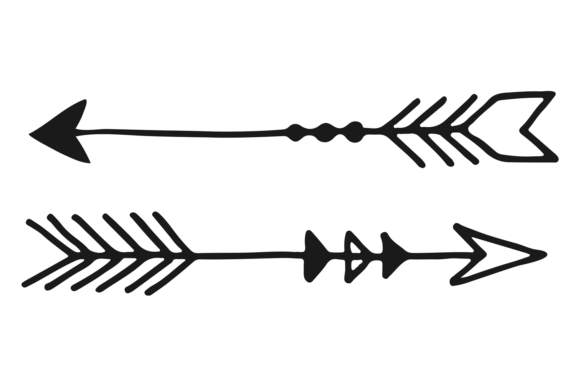 Download Boho Arrows Doodle. Decorative Divider. - Decorative Collection