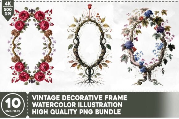 Download Vintage Decorative Frame PNG Bundle - Decorative Collection