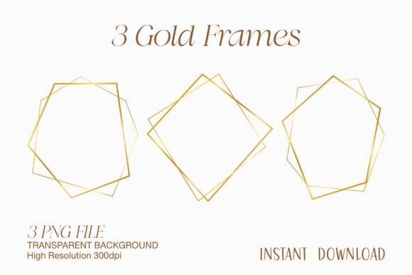 Download 3 Decorative Glod Frame, PNG - Decorative Collection